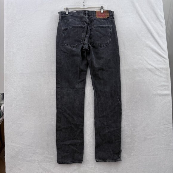 Levis 501 Jeans Mens 32x34 Black Original Fit Straight Leg Button Fly - Picture 14 of 14